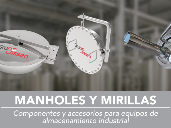 MAHOLES Y MIRILLAS PARA LA INDUSTRIA, PARA EQUIPOS EN ACERO INOXIDABLE. GRUPOLASSEN MEDELLIN COLOMBIA